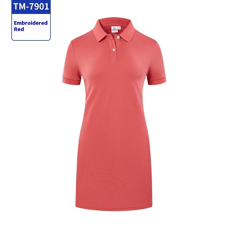 Lapel T-shirt Dress Work Clothes Tennis Athletic