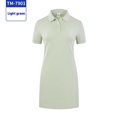 Lapel T-shirt Dress Work Clothes Tennis Athletic