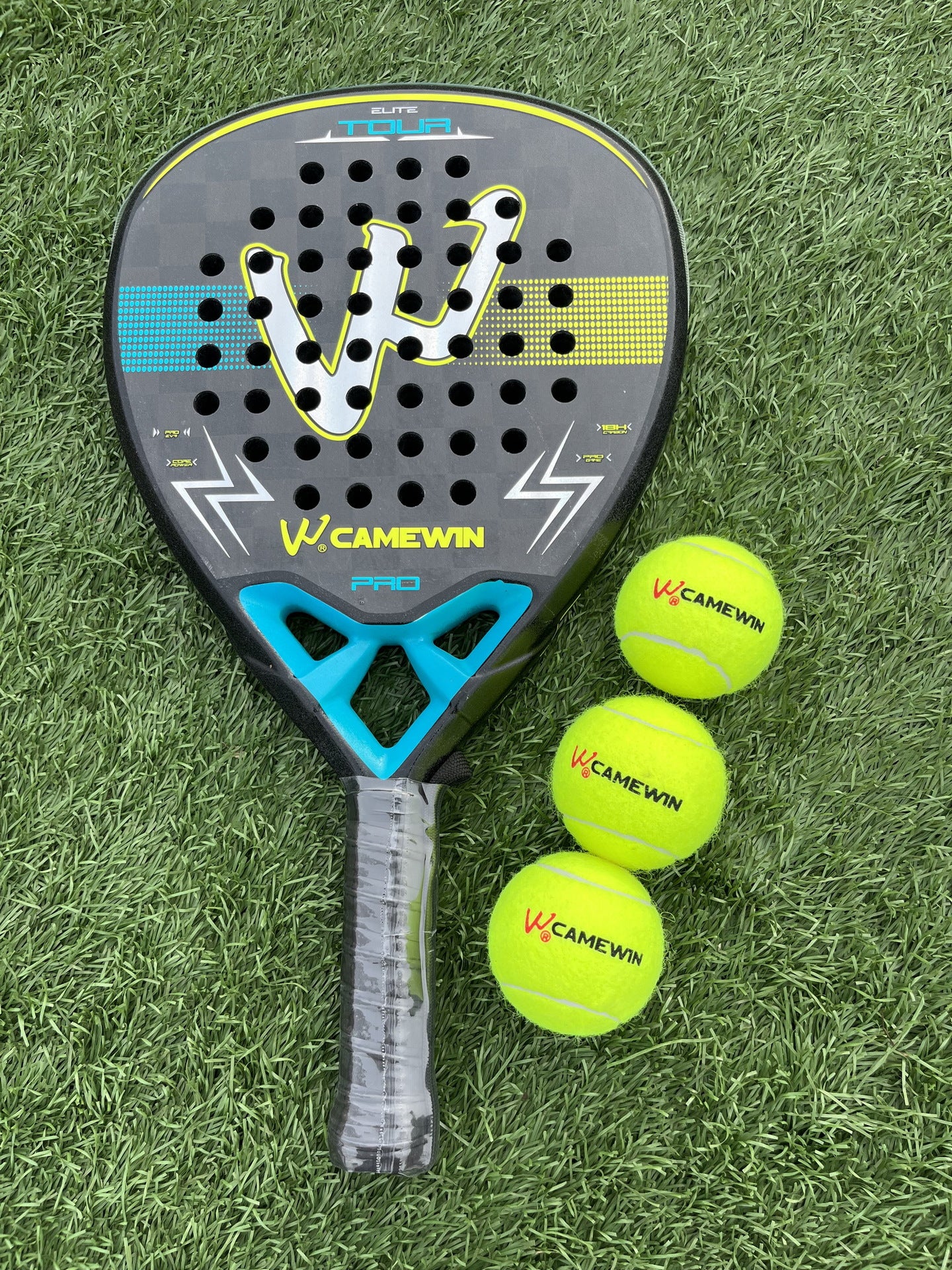 18K Carbon Fibre Padel Racket with Cover