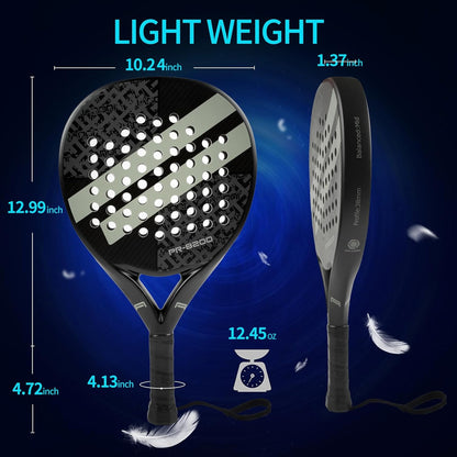 Lightweight Carbon Fibre Padel Racket - EVA Foam Core
