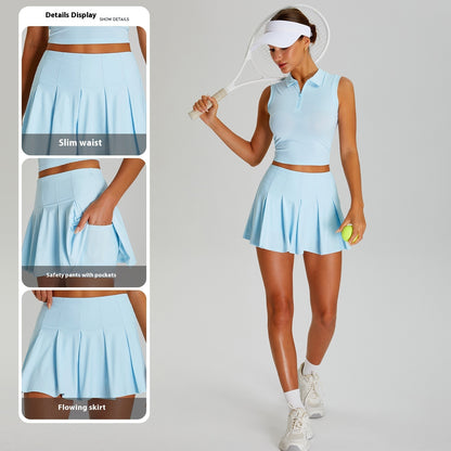 Women's Outdoor Sports UV Protection Tennis Suit Breathable Quick-drying Yoga Clothes Suit