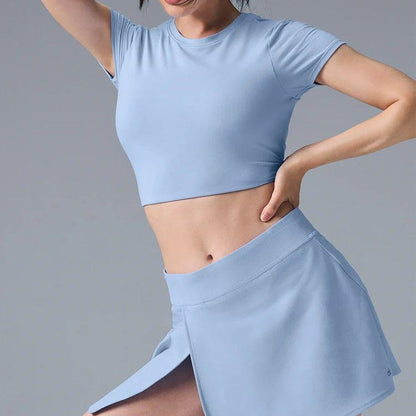 Women's Padel Court Set - Crop Top & Split Skirt