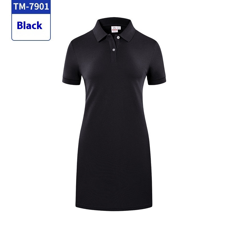 Lapel T-shirt Dress Work Clothes Tennis Athletic