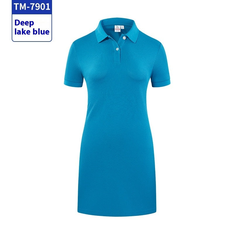 Lapel T-shirt Dress Work Clothes Tennis Athletic