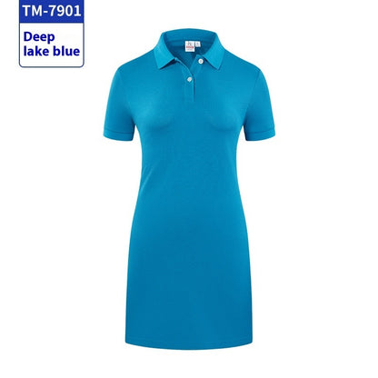 Lapel T-shirt Dress Work Clothes Tennis Athletic