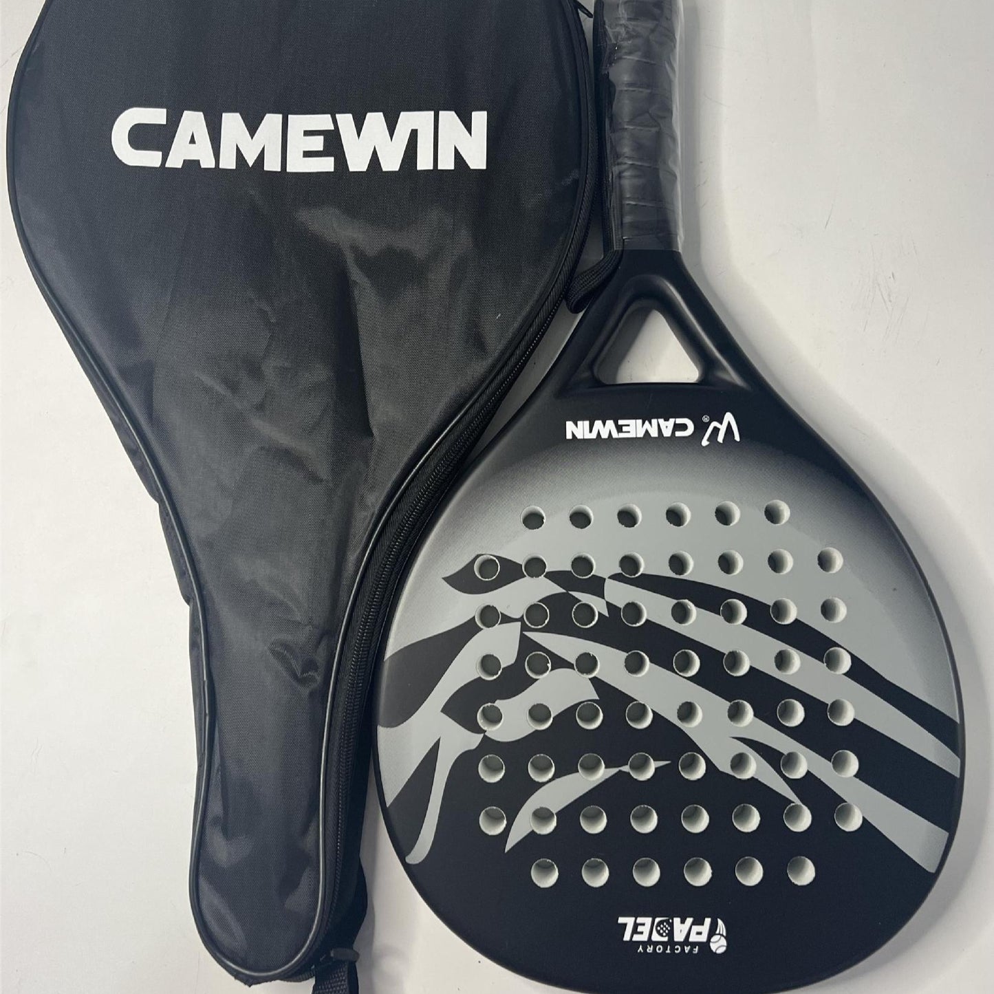 Camewin Carbon Fibre Padel Racket - Includes Cover Bag
